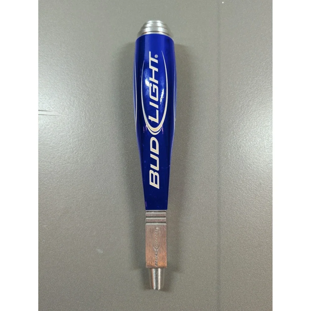 Bud Light Beer Tap Handle Blue Silver‎ Bar Kegerator Draft Faucet 7 Inch